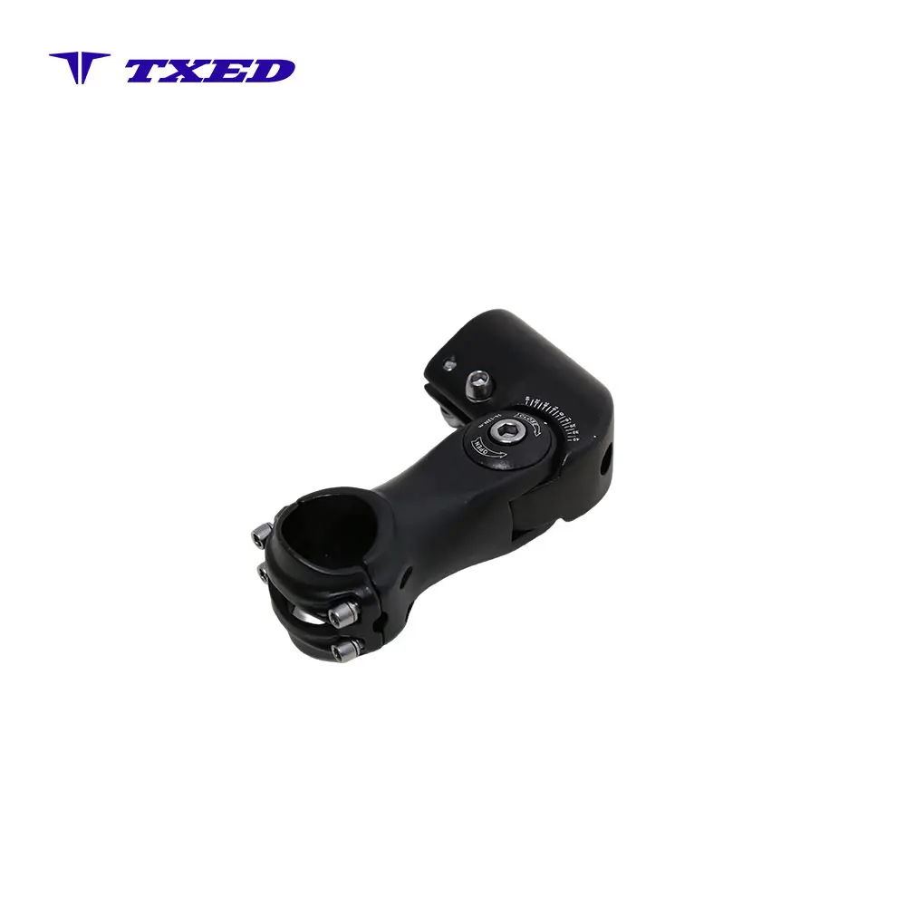 Shunmeng Durable Forged Aluminum Adjustable Threadless 31.8x28.6mm EXT100mm 41mm Height Black Bicycle Stem