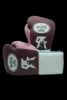 Burgundy & White &Light blue & Light Pink