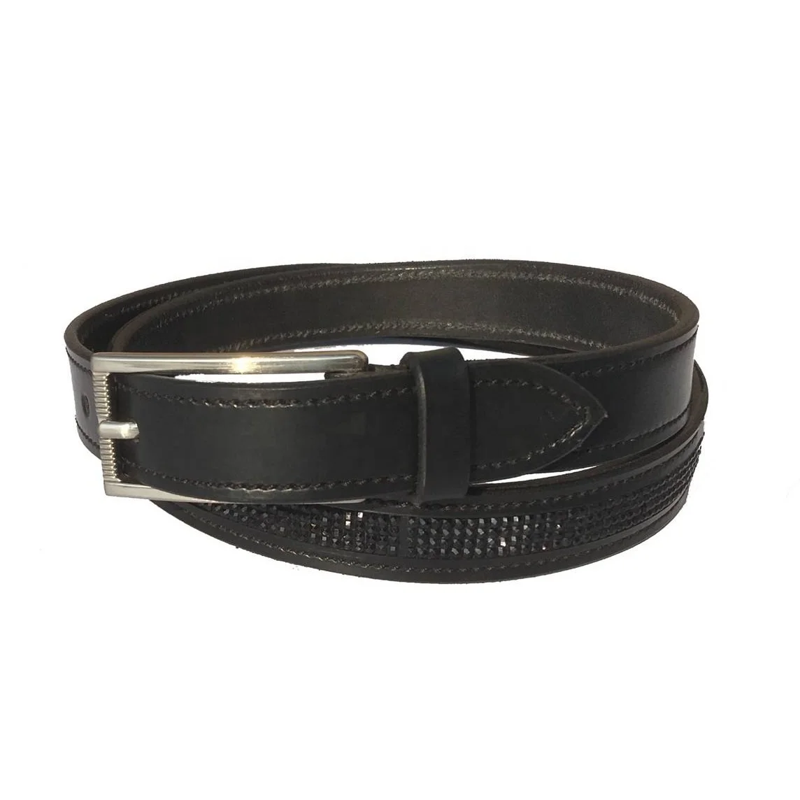 Crystal Leather Belt Hand Made Design Leather Belt