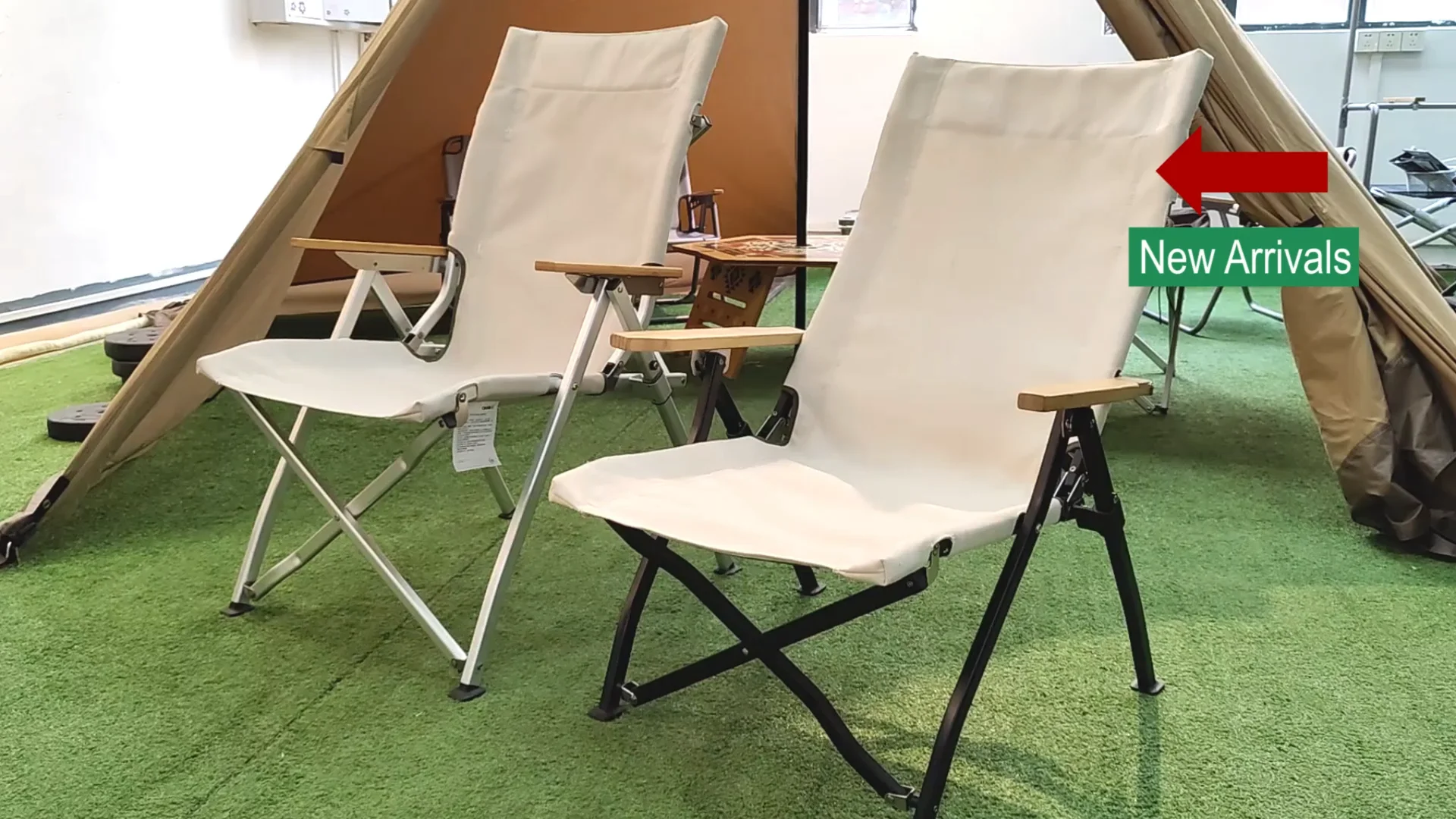 Modern Adjustable Outdoor Portable Aluminum Folding Camping Chair For