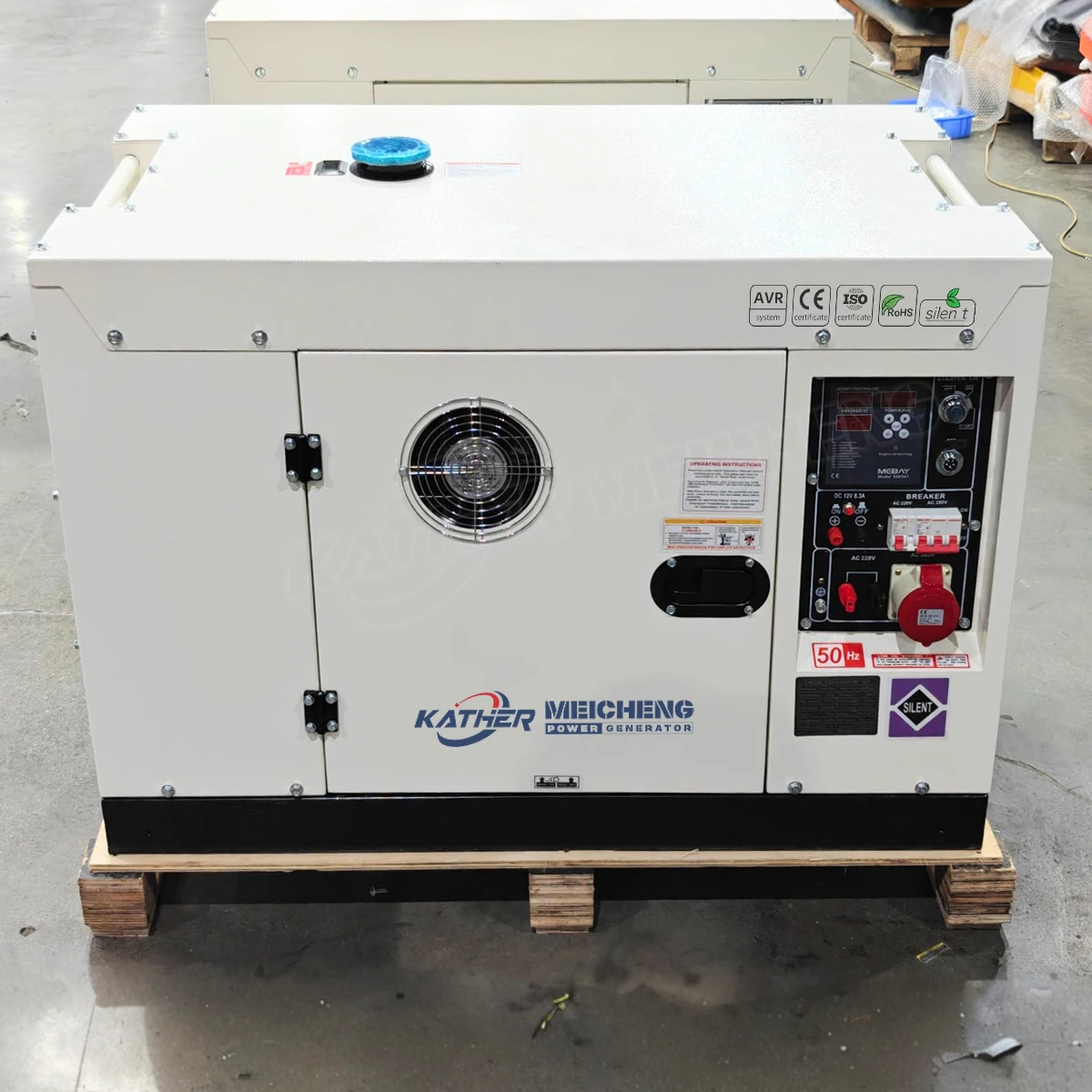 KATHER Super Silent 15kw 8kw 6kw 5kw Diesel Generators Set 10kw All Copper Alternator Home Use Standby Electric Start Generator