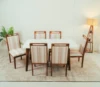 Legno Marrone con Piano in Marmo Bianco