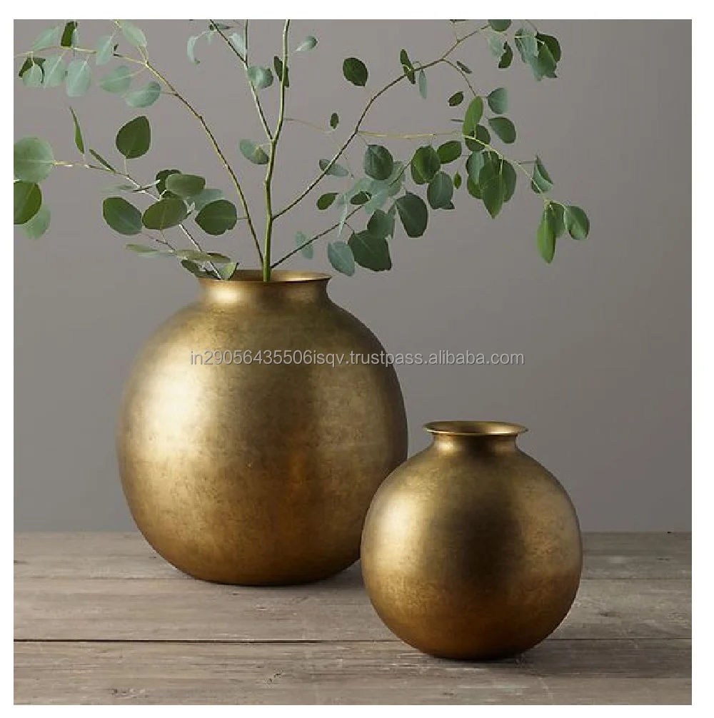Metal Flower Vase For Wedding & Parties Decorations Handcrafted Antique