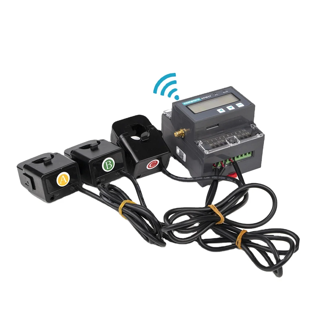 WIFI Power Analyzer IOT Based Wireless Din Rail Multifunction Power Meter 3 Phase Energy Meter