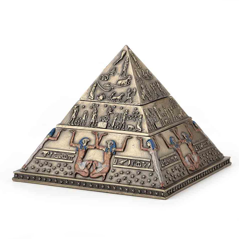 Veronese Design - Egyptian Pyramid Double Tier Trinket Box -cold Cast ...