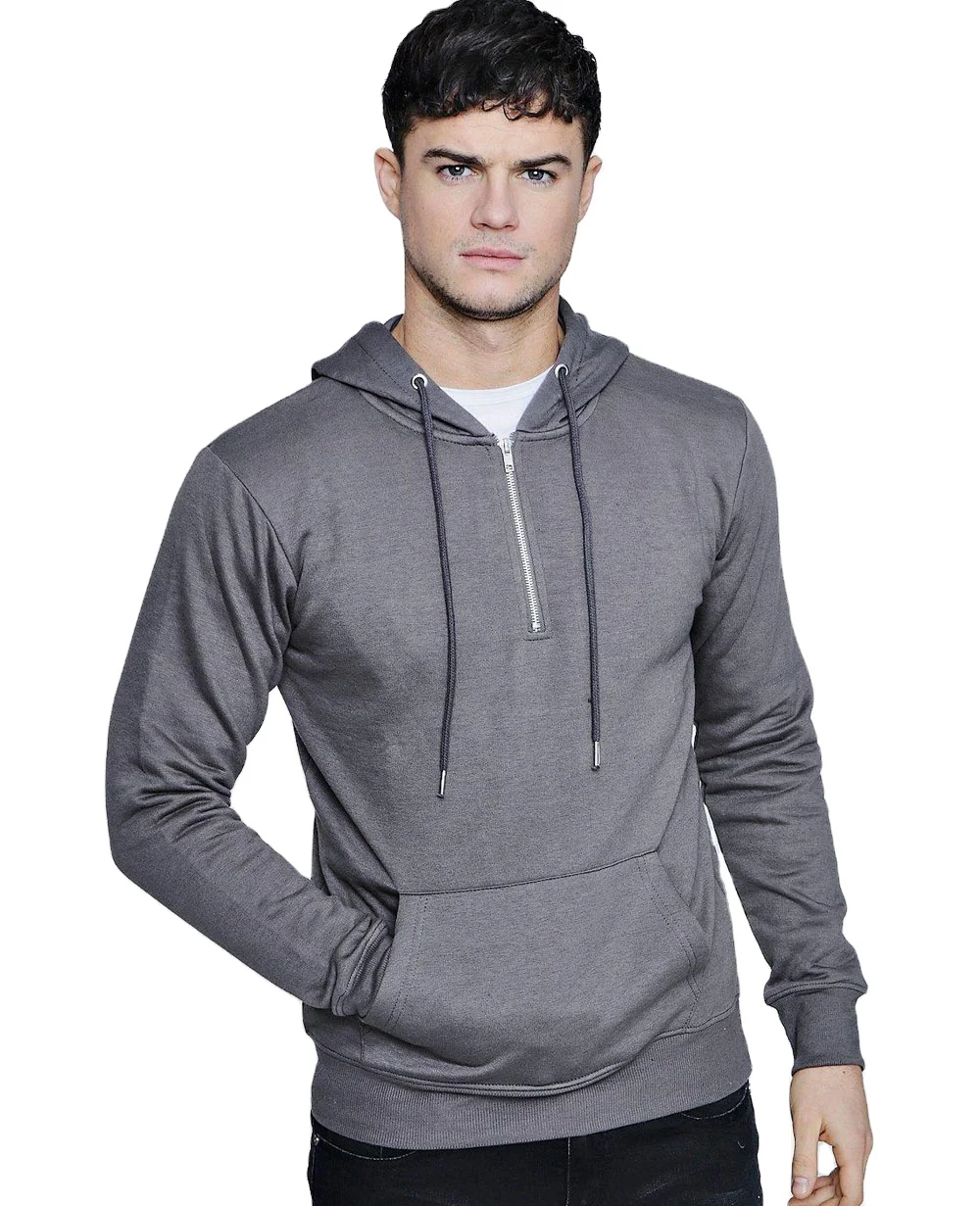 Men's Fashion Slim Fit Custom Hoodie and Muscle Fit Pant Tracksuit, Half  Zipper Over the Head Hoodie