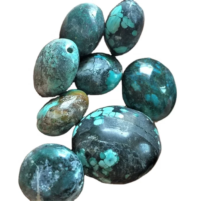 All Sizes Oval Blue Turquoise Gemstone Beads CAB Cabochon Jewelry Making DIY 