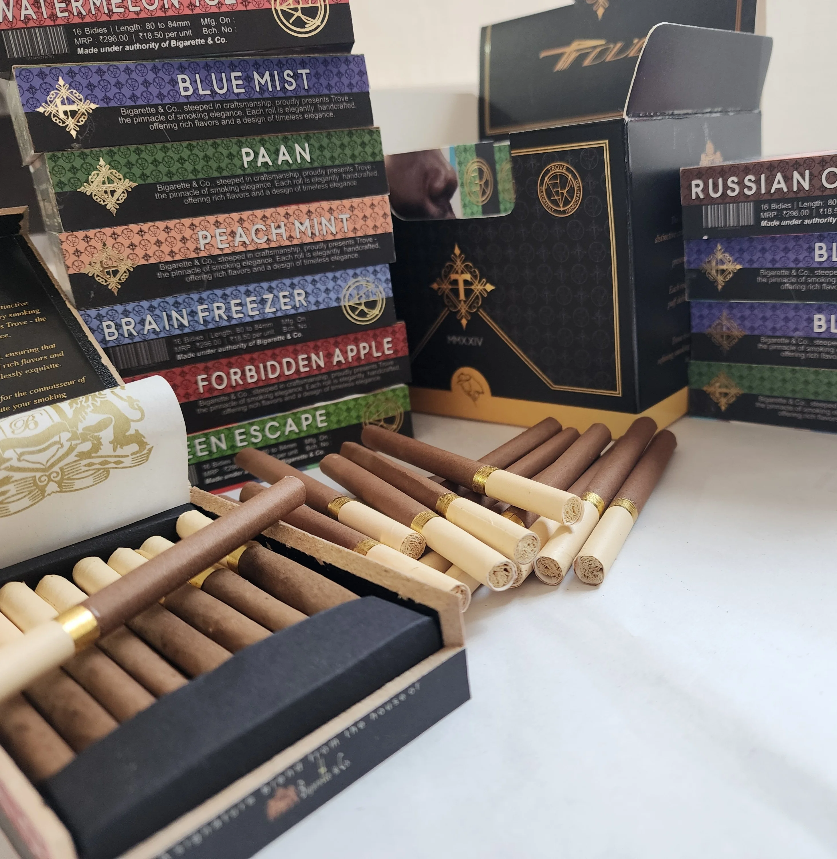 rich tobacco sticks Hand rolled Trove Herbal sticks made from potent Herbs Hand crafted Herbal  Exotic flavors Watermelon Russian Cream bulk supply