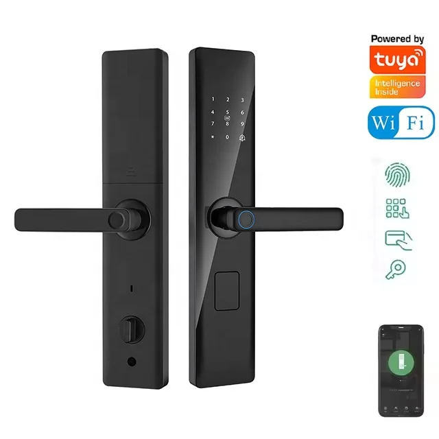 Factory Price Tuya Smart Lock With WIFI Fingerprint  Digital Lock Code RFID IC Card App Unlock Smart Door Lock