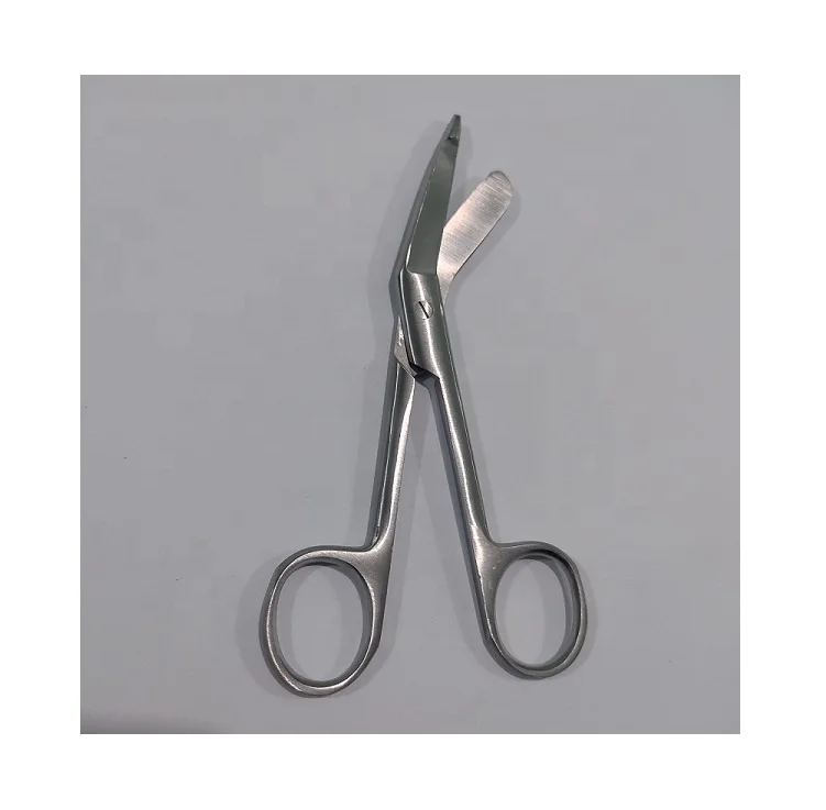 Single Use 14cm Lister Bandage Scissors Manual Power Source Stainless Steel Surgical Instruments