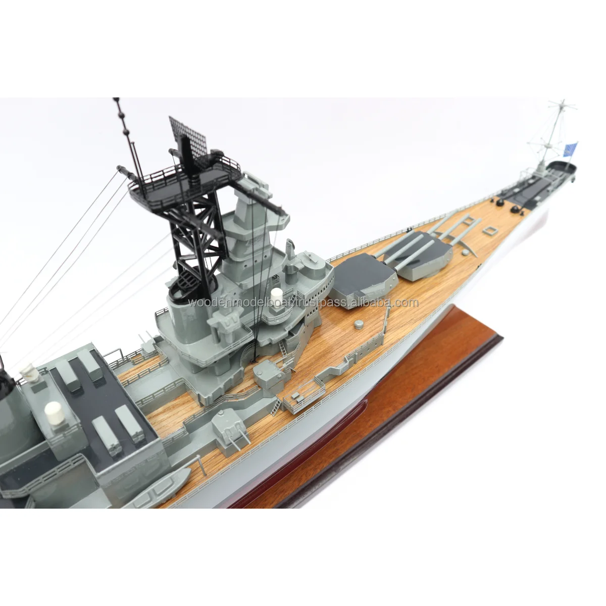 Uss Iowa Bb61 War Ship Model Wooden Battle Ship Model For