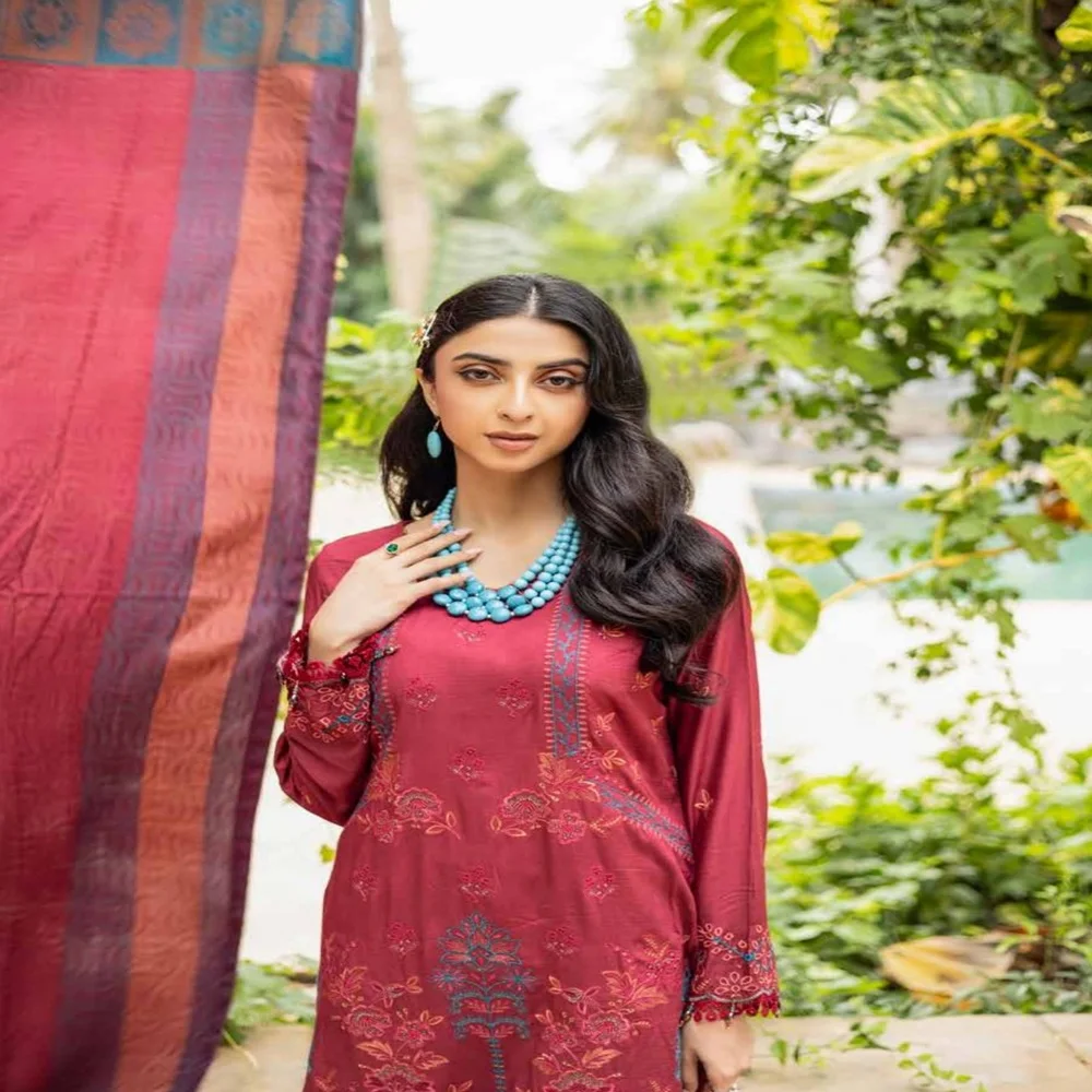 Pakistani Dress -Party Dress Beautiful and Stylish Casual Wear Pakistan and  Indian Three Piece Jacquard Panjabi Dress for Women
