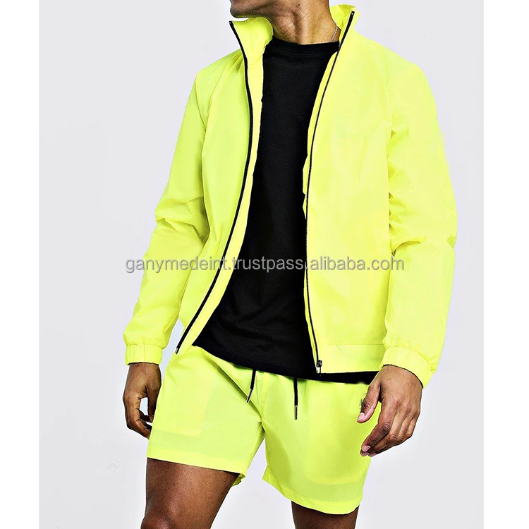 Men's Windbreaker Short Sets Windbreaker Jacket Men Nylon Windbreaker Set Mens Nylon Tracksuit