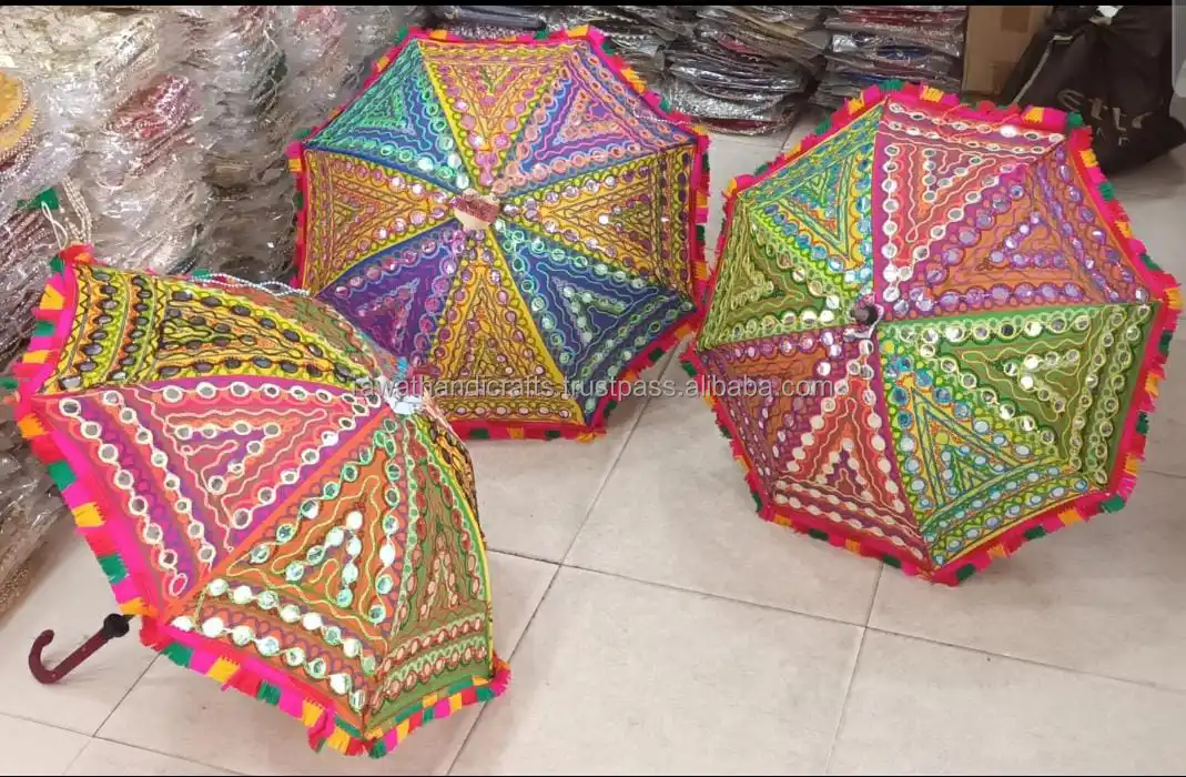 Indian Sun Umbrella Summer Gift Girls Fashion Umbrella Patchwork