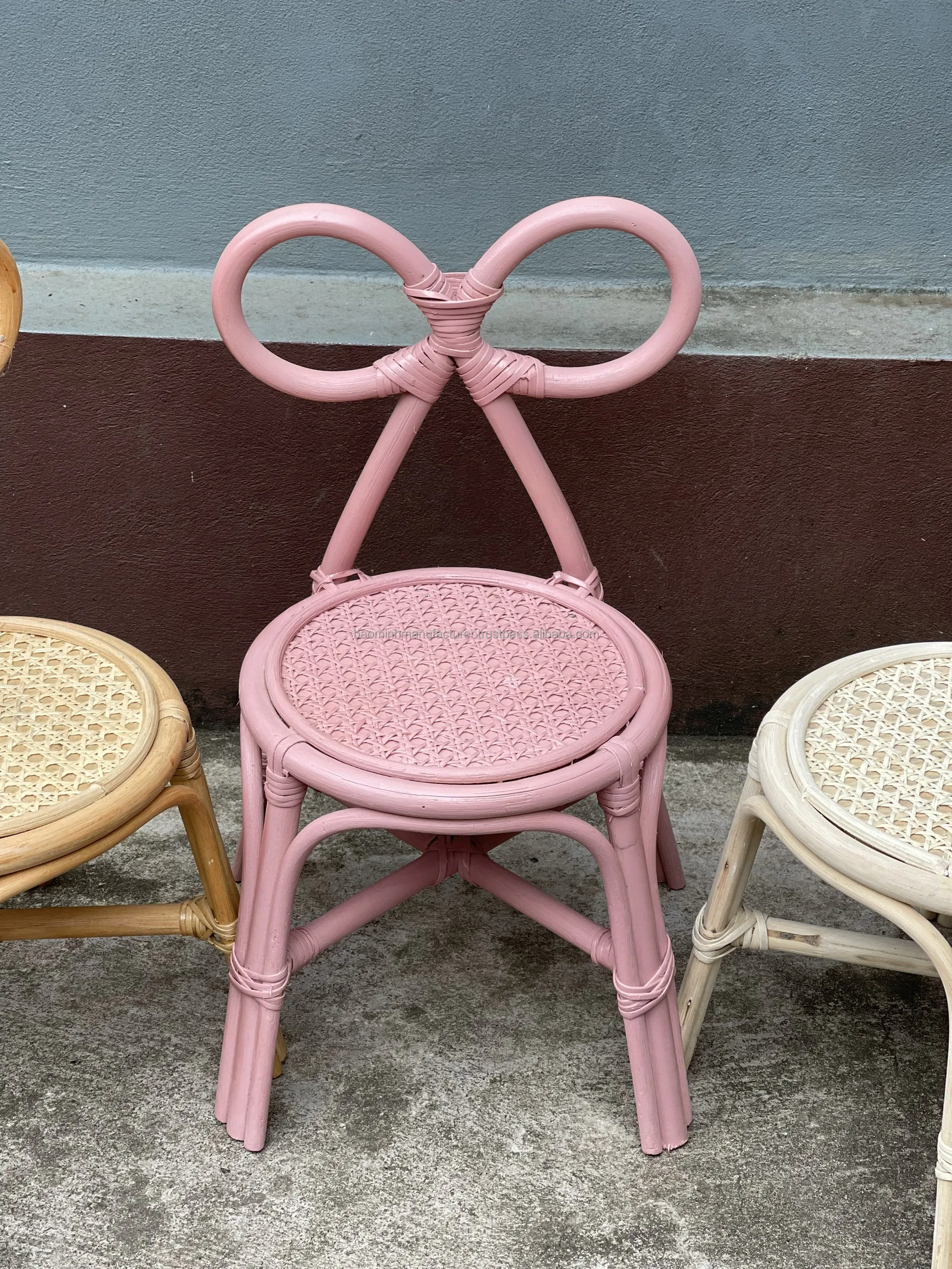 Ecofriendly Lovely Rattan Bow Kids Chair For Party Rental Buy Rattan