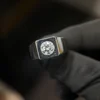 Real solid 14k gold lab diamond ring