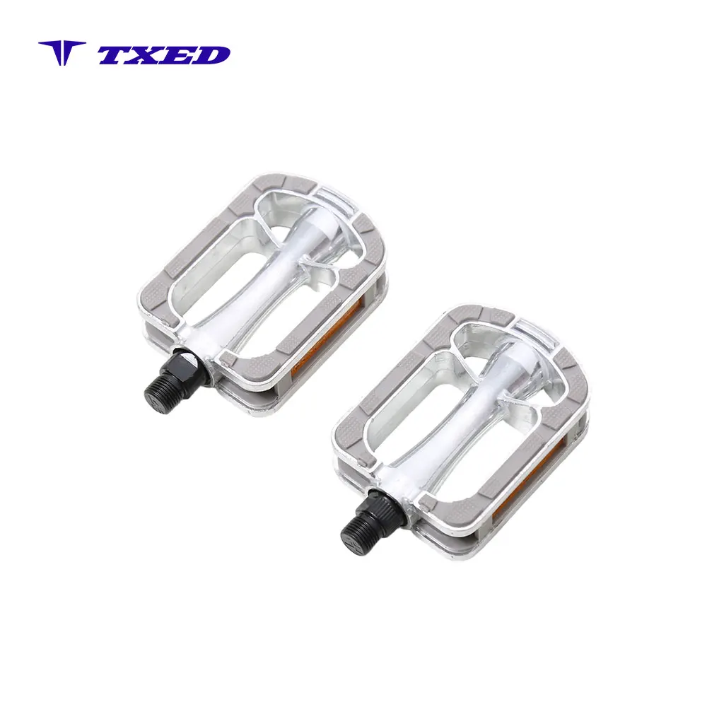 FengDe MN-369 Aluminum Alloy Ultralight Bicycle Pedal 9/16'' Axle Gray Rubber Ball Bearing Non-Slip for MTB & Road Bikes
