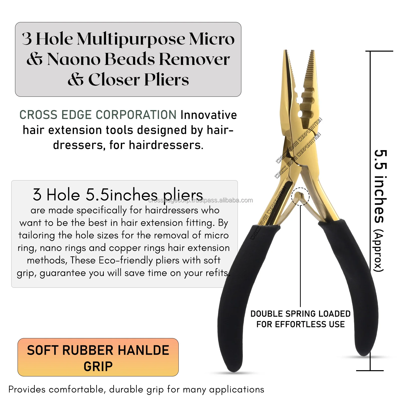 Nano & Micro Rings Hair Extension Tools Application Plier Kit With