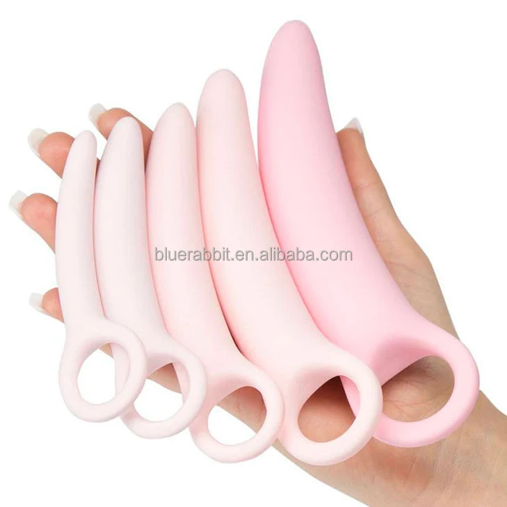 BlueRabbit 6size Hand-Hold Anal Plug Butt Plug Toys Silicone Pelvic Floor Vaginal Dilators Trainer Set for Women
