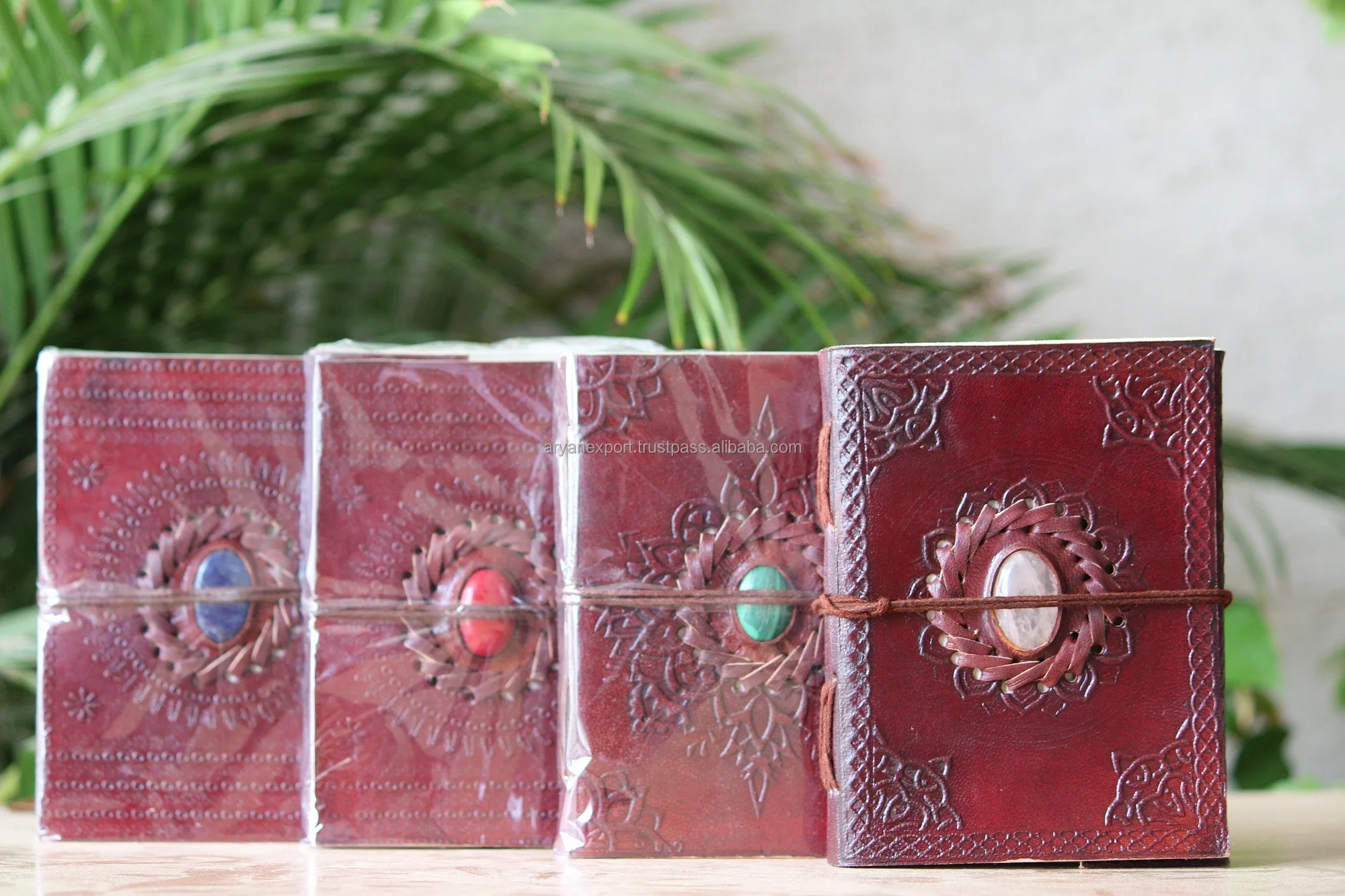 New Real Hand Tooled Embossed Leather Bronze Clasp Lock Journals Boho