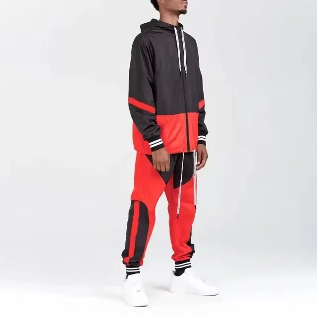 Unisex Teenagers Custom Sport Streetwear Set Wholesale Breathable Lightweight Summer Windbreaker Tracksuit Solid High Quality
