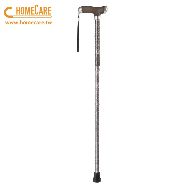 Silicone Handle Foldable Walking Stick with Soft Grip OEM Walking Cane for Outdoor