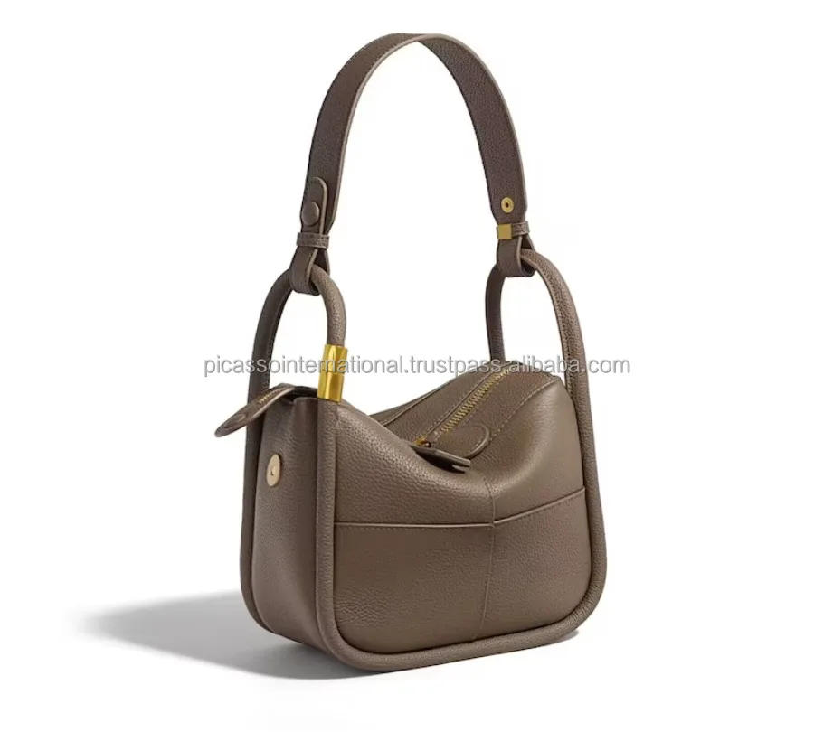 Exporting Finest Quality Zipper Closure Cotton Lining Women's Genuine Leather Tote Handbag Fashion Shoulder Bag for Sale