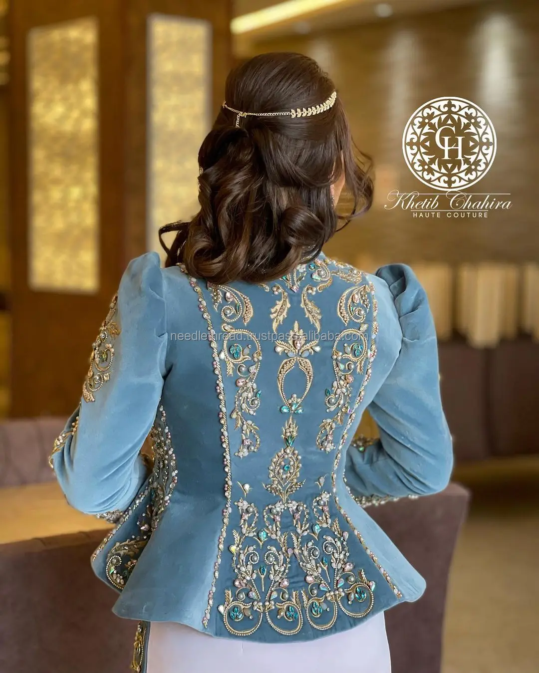 The Karakou Algeria Wedding Dress Hand Made Embroidery Pearls Dabbka ...