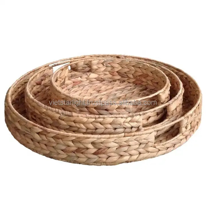 Water Hyacinth Basket Hyacinth Tray Gift Basket Seagrass Rattan Tray 