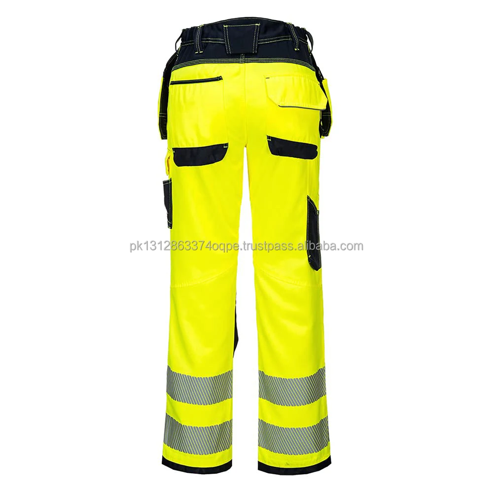 Safety Worker Pants Two Color Reflective Tape Trousers Winter Working