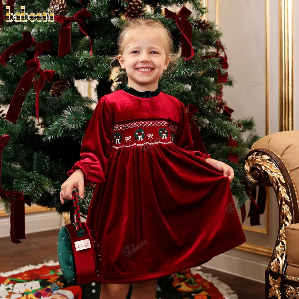 girls velvet holiday dress Sal & Pimenta Girls Velvet Holiday Dress