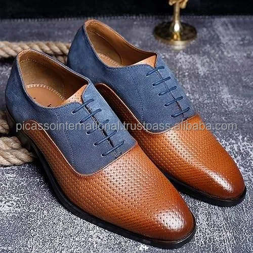 Premium Quality Formal Casual Office Party Wear Men's Full Grain Cow Hide Antique Italian Leather Dress Shoes from India