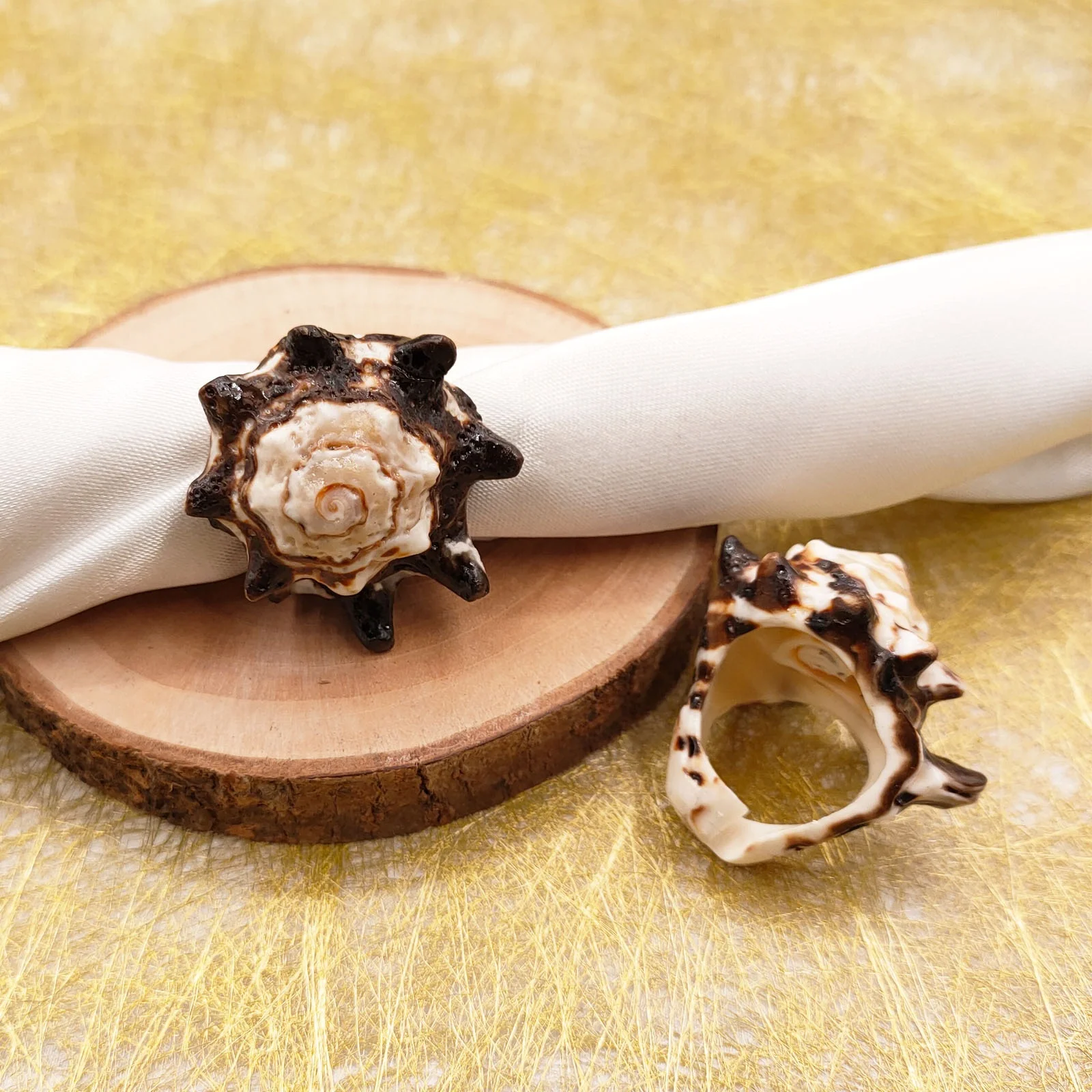 Gioielli di moda anelli di conchiglie naturali reali anello