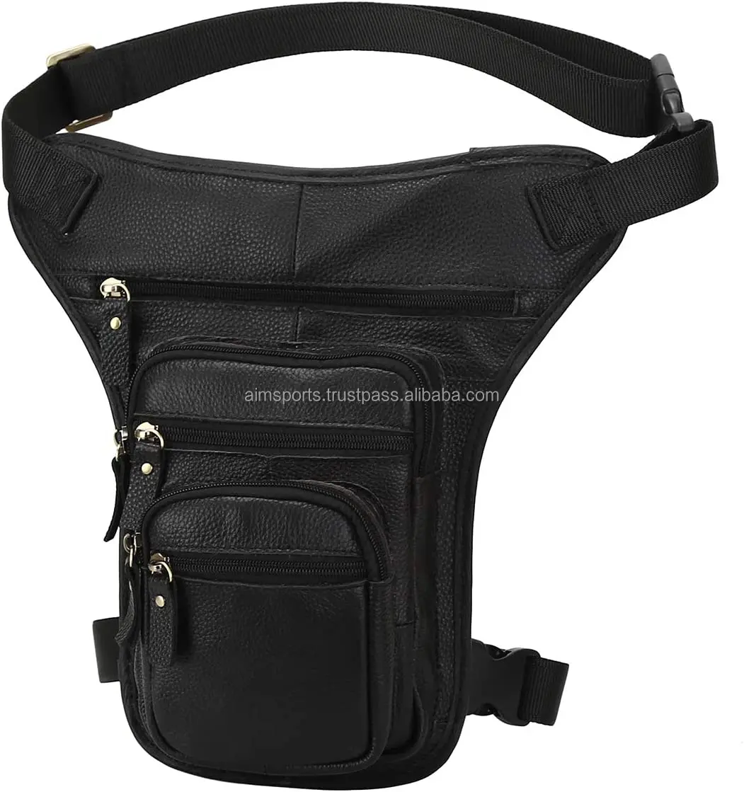 Leather Waist Thigh Bag Bikers Leg Bags Motorcycle Travel Bum Hip Bag High Quality Steampunk Men
