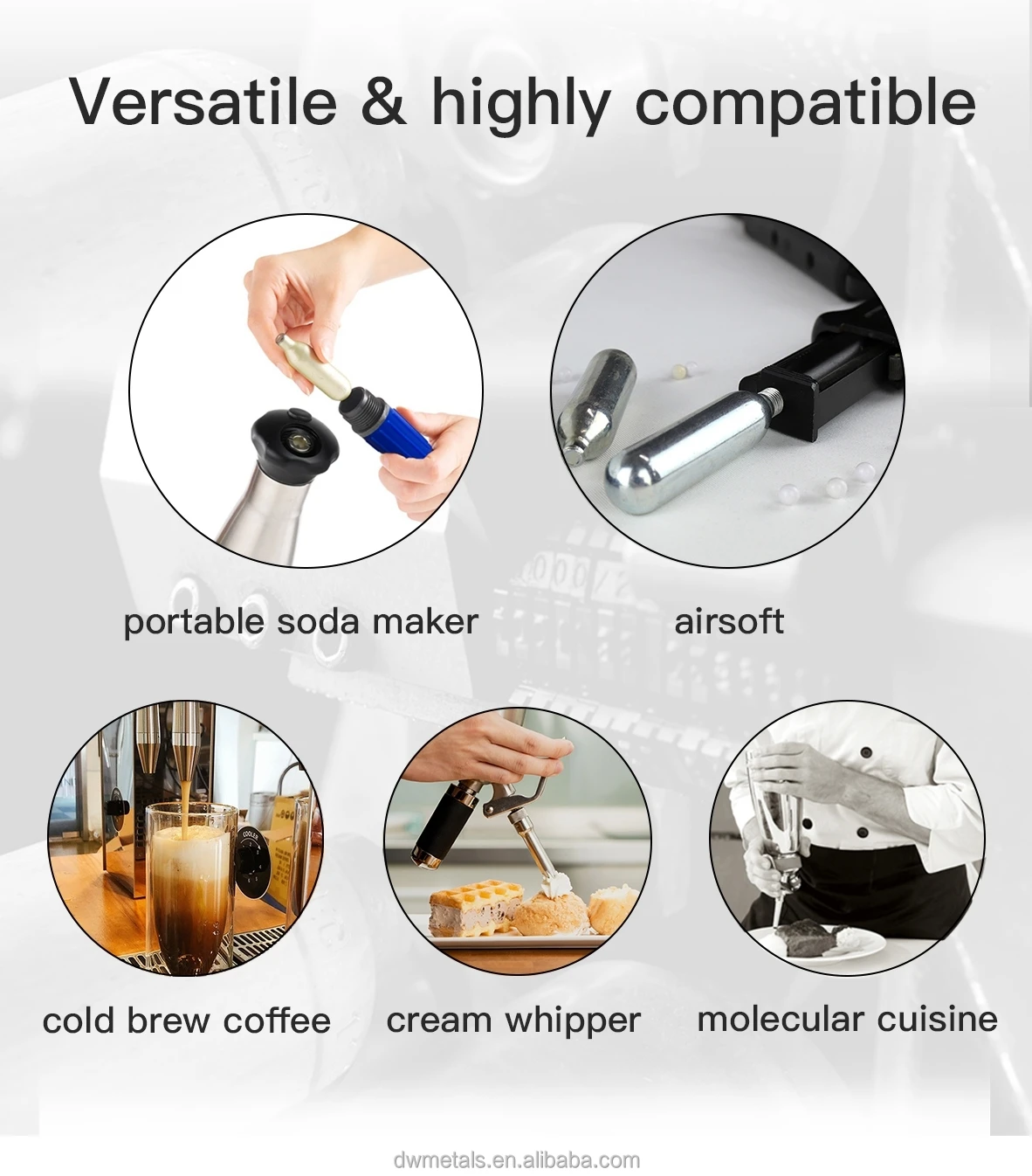 High Purity Whipped Cream Charger Gas Charger Nitrogen Charger Whipped