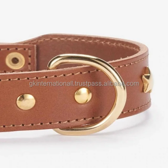 leather dog collar with stars