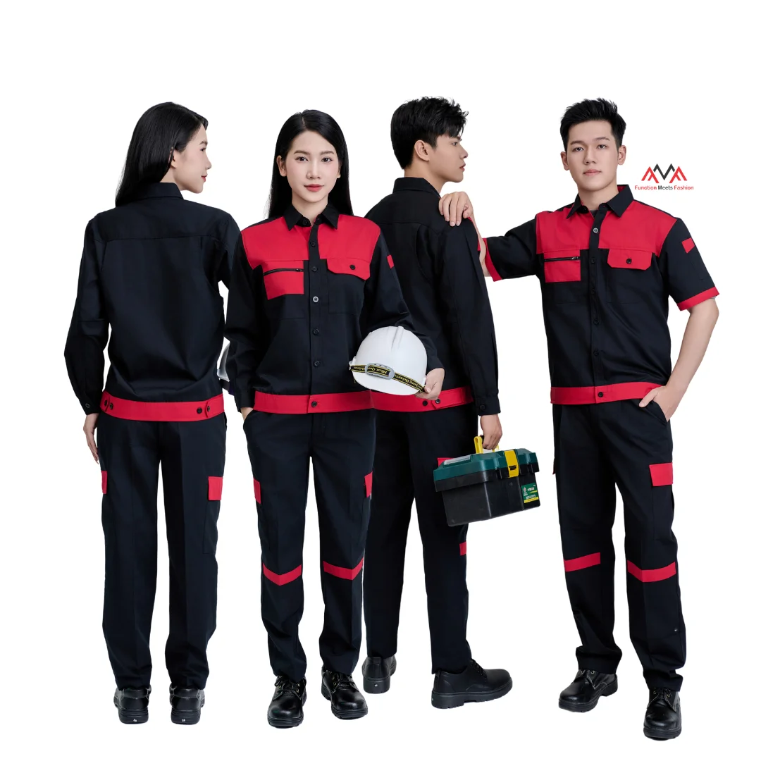 FACTORY DIRECT Working Uniform Welding/oil Field/car Wash Clothes Construction Long Sleeves Khaki Cargo Pants FMF Uniform in VN