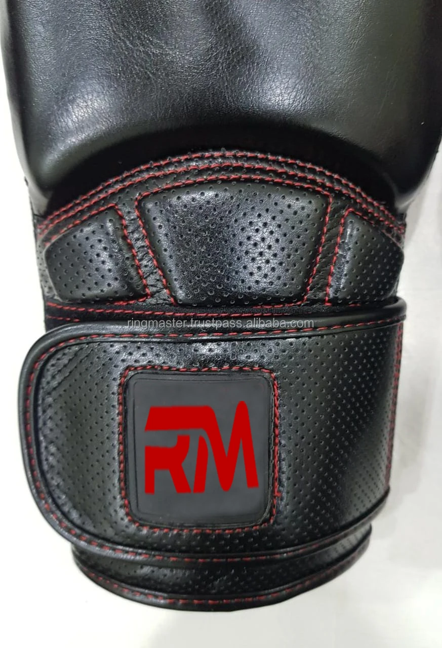 Premium Series Segmented Cuff Boxing Gloves Black/red Ballistic Leather
