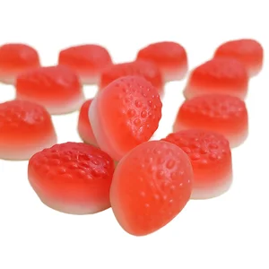 Dual-Color Strawberry Flavored Liquid Gummies QQ Candy with Mixed Oil