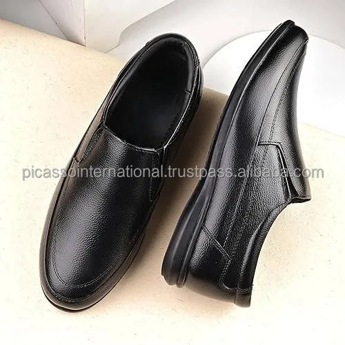 Modern Premium Quality Men's Genuine Leather Dress Shoes Wholesale Slip-On for Formal Casual Office Party Wear Upper Dress Style