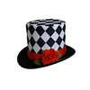 Black White Diamond Top Hat