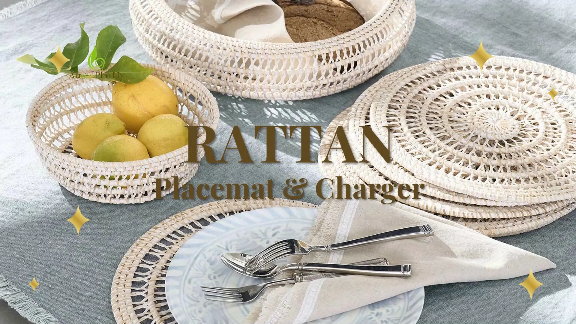 Contemporary Hot Trend Home Decor Oval Rattan Placemats Flower Rattan