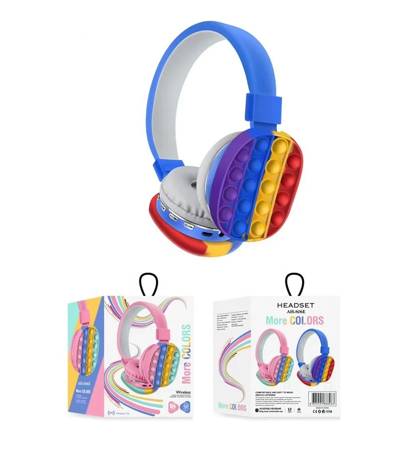 Новый дизайн гарнитуры Силиконовые push it bubble фиджет беспроводные наушники