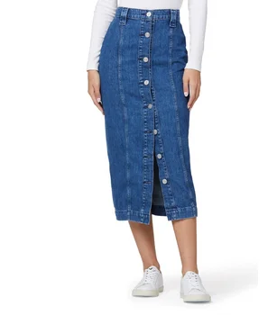 Amazon Hot Sale Stretch Long Denim Skirt Women Casual Dresses Clothing Ladies Dresses Faldas Jeans Women Denim Long Dress