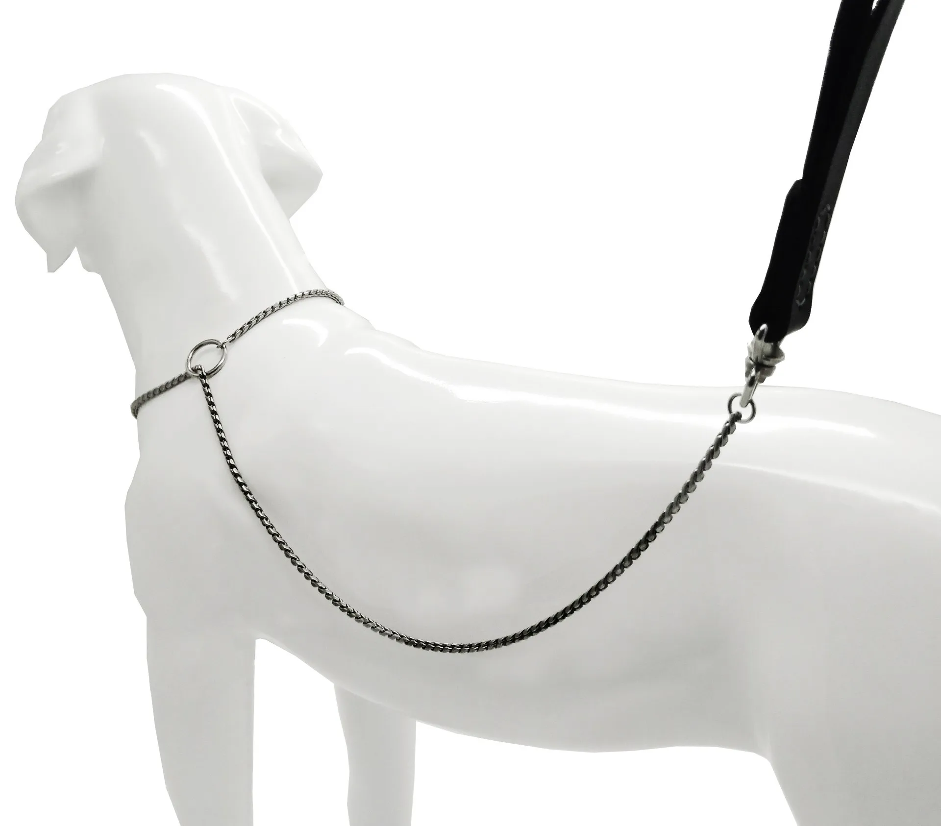 Luxury Pet Dog Snake Choke Collar Pet Slip Lead Leash Chain with