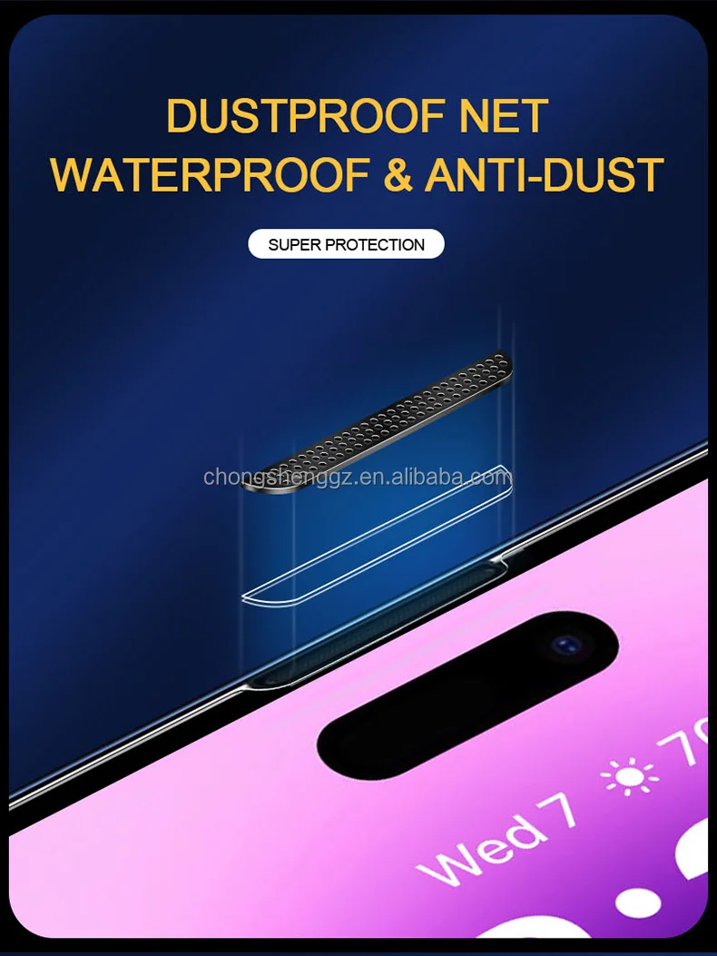 Automatic Dust Free Antispy Screen Protectors Tempered Glass Privacy