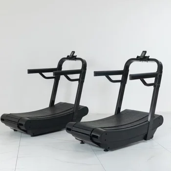 SQ-1007 New design Commercial Gym Equipment Manual Non- Motorized Curved Treadmill Running Machine No Power Regulation