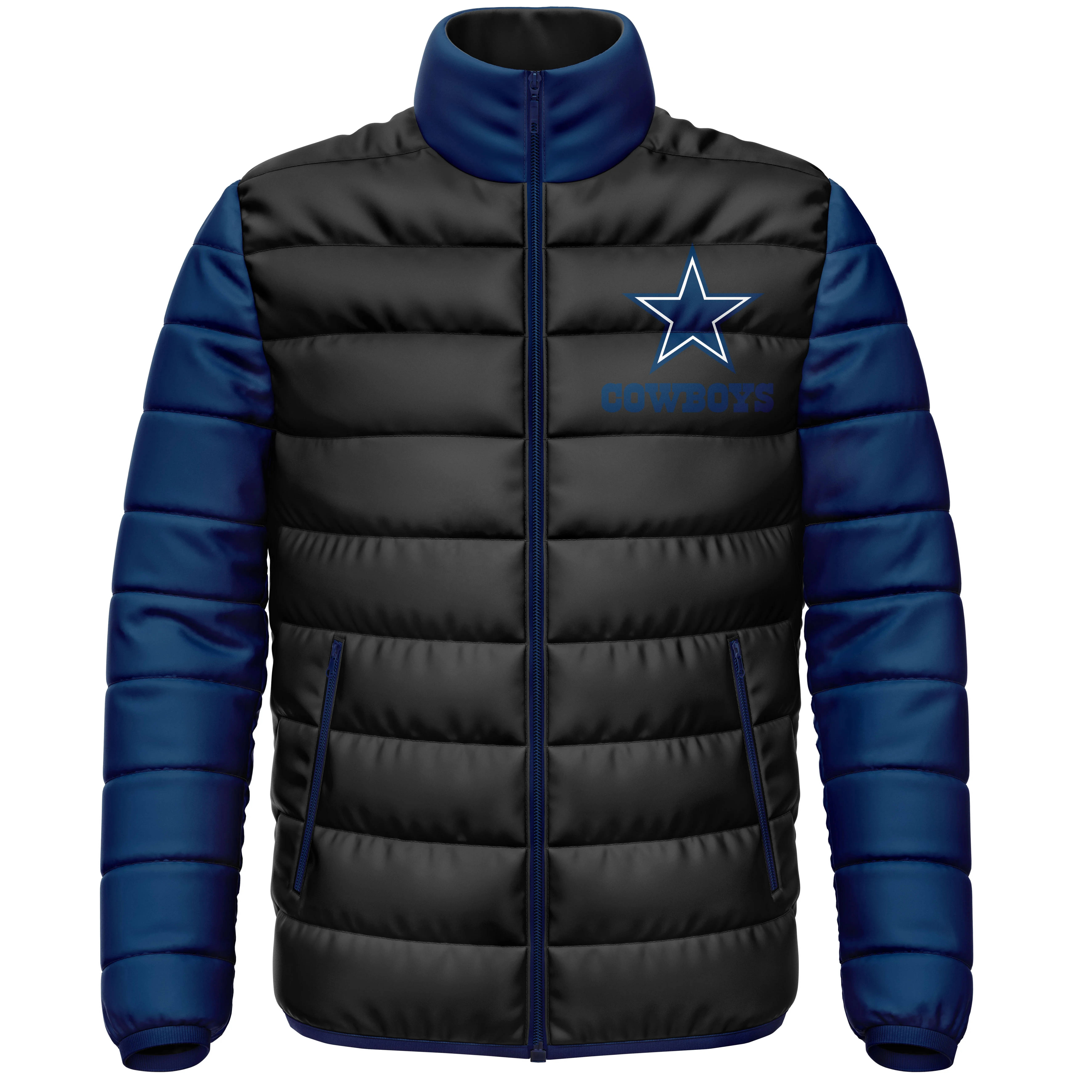 Source wholesale High Quality Winter Warm Hooded Zipper Pocket NFL Dallas  Cowboy Puffer Jackets on m.