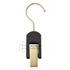H18 CM Wood gold hook black hanger