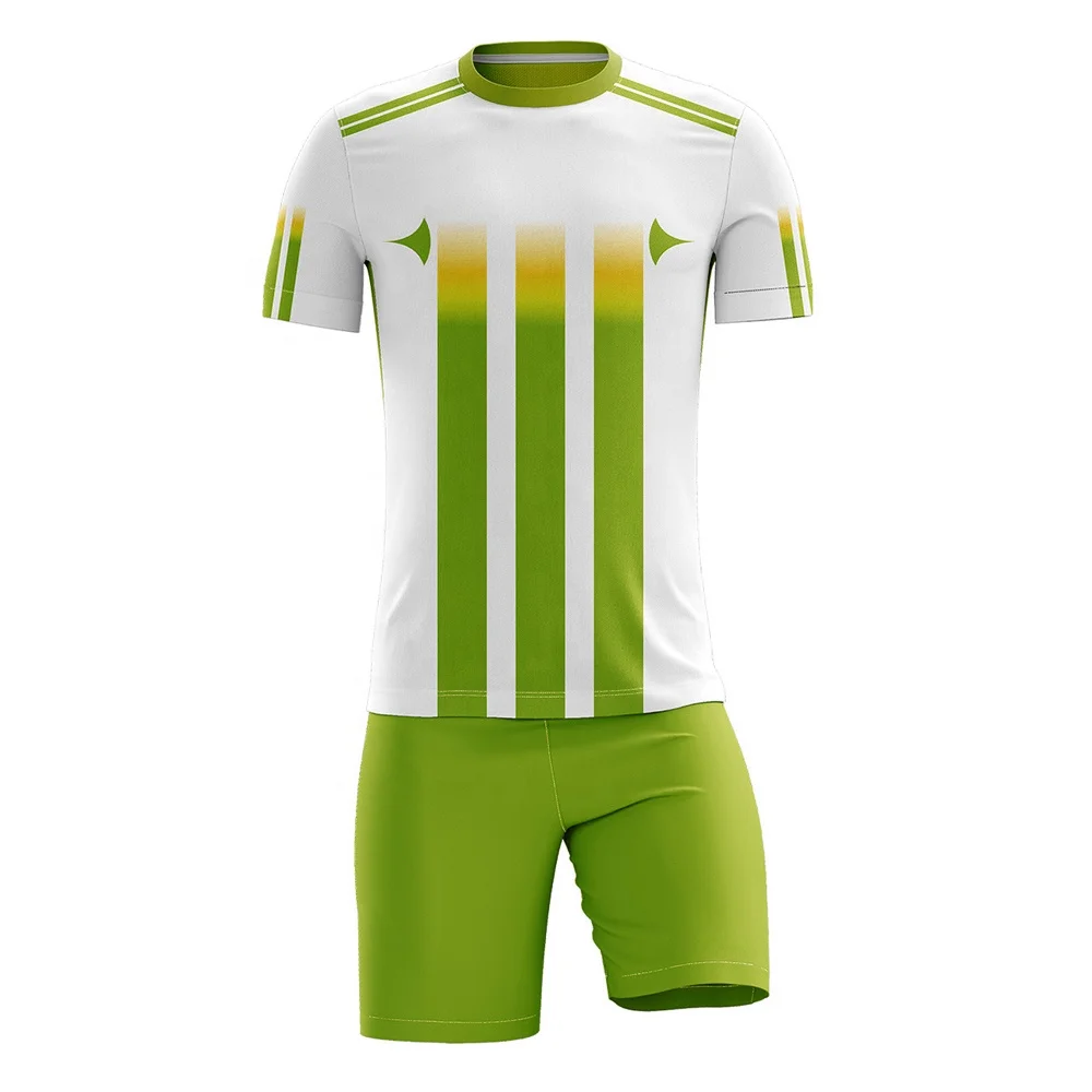 Wholesale Custom Design Soccer Uniform Sublimation Printing Soccer Wear  Striped Football Jersey Set
